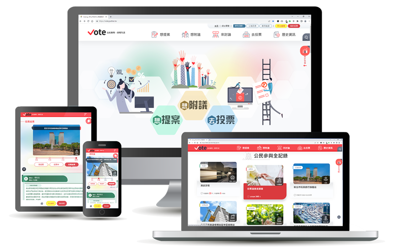 作品_新北市政府公民參與網路投票系統_RWD模擬圖